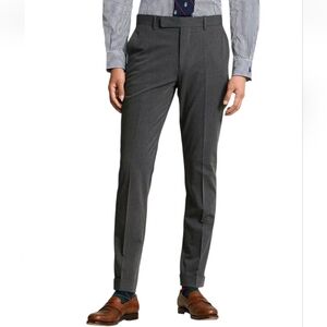 Polo Ralph Lauren Men Pants Size 47 Charcoal Gray Suit Trousers Unhemmed New